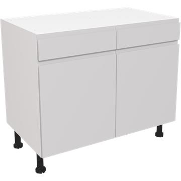 jayline matt light grey drawerline double base unit 1000