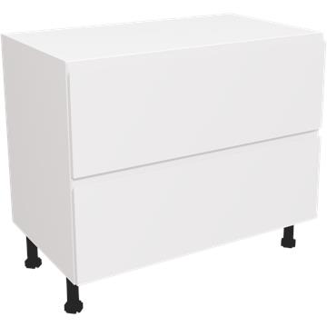 jayline matt white 2 drawer unit 1000