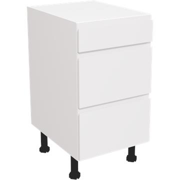jayline matt white 3 drawer unit 450