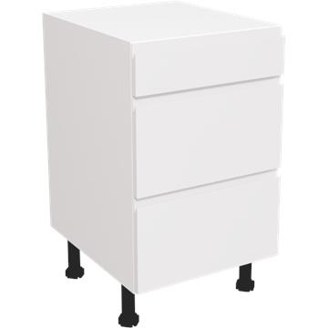 jayline matt white 3 drawer unit 500