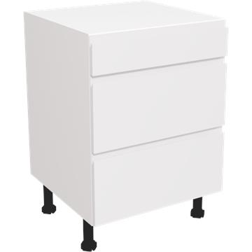 jayline matt white 3 drawer unit 600