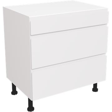 jayline matt white 3 drawer unit 800