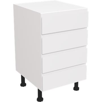 jayline matt white 4 drawer unit 500