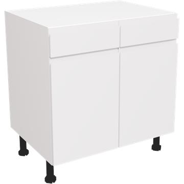 jayline matt white drawerline double base unit 800