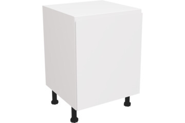 Matt White Handleless Kitchens -jayline matt white highline single base unit 600