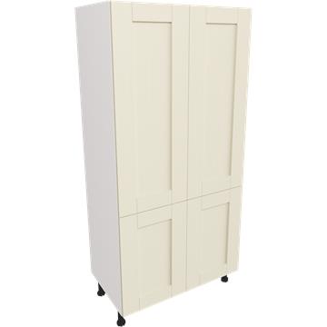 wilton oakgrain cream double larder unit 1000