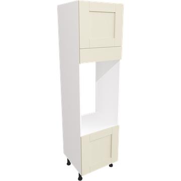 wilton oakgrain cream double oven tall unit 600