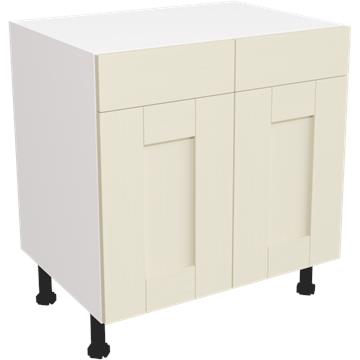 wilton oakgrain cream drawerline double base unit 800