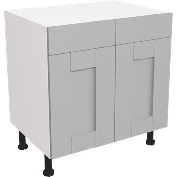 wilton oakgrain dust grey drawerline double base unit 800