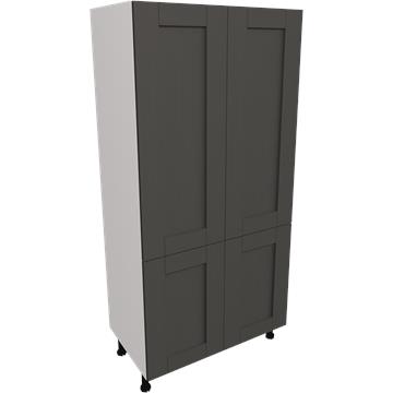 wilton oakgrain graphite double larder unit 1000