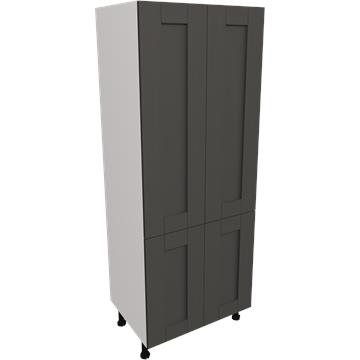 wilton oakgrain graphite double larder unit 800
