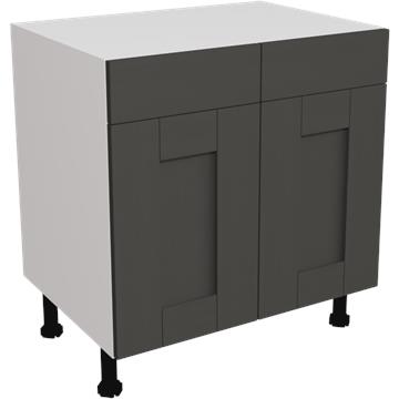 wilton oakgrain graphite drawerline double base unit 800