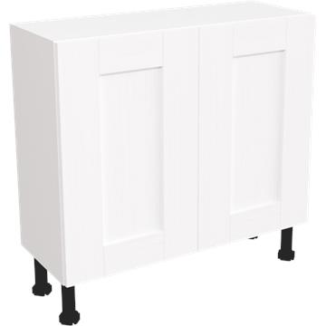 wilton oakgrain white slim base unit 900