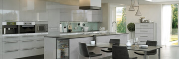 Firbeck Supergloss Light Grey Kitchens