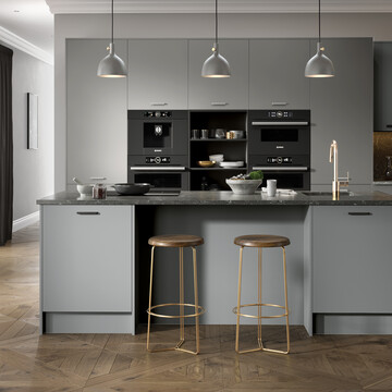 High Gloss Dust Grey Kitchens