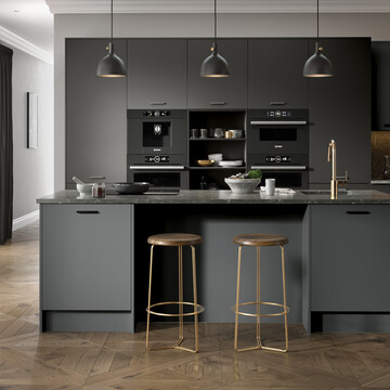 High Gloss Graphite Kitchens