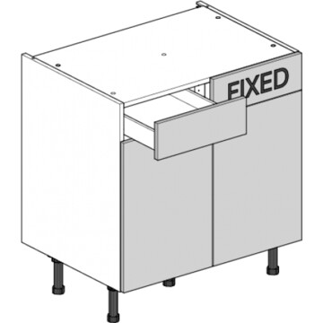 drawerline double base unit 800 dummy drawer left