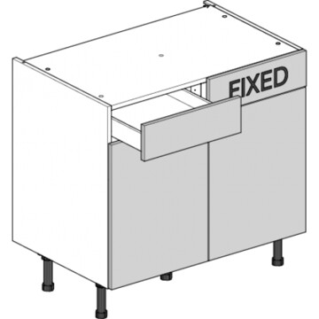 drawerline double base unit 900 dummy drawer left