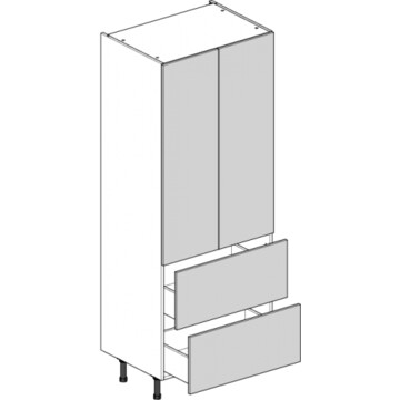 double larder unit 800 2 pan drawers