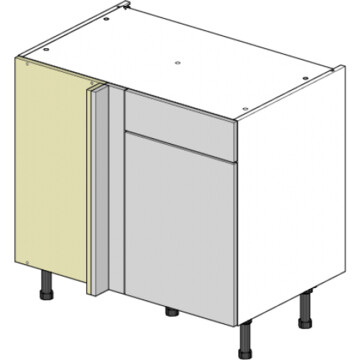 1100 blind drawerline corner base 900 cabinet with 450 door left