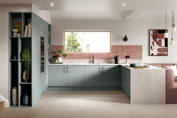 Ora Supermatt Aquamarine Kitchen Doors-ora supermatt aquamarine kitchen