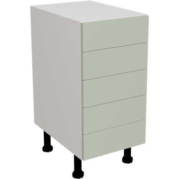 ora matt agave green 5 drawer unit 400
