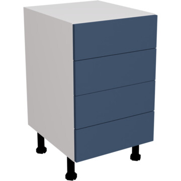 ora matt blue 4 drawer unit 500