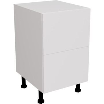 ora matt white 2 drawer unit 500