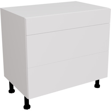 ora matt white 3 drawer unit 900