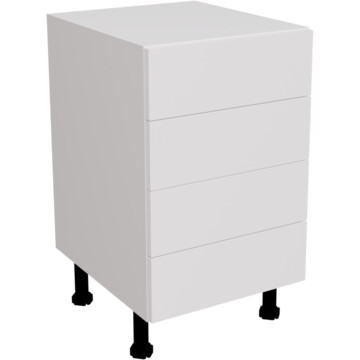 ora matt white 4 drawer unit 500