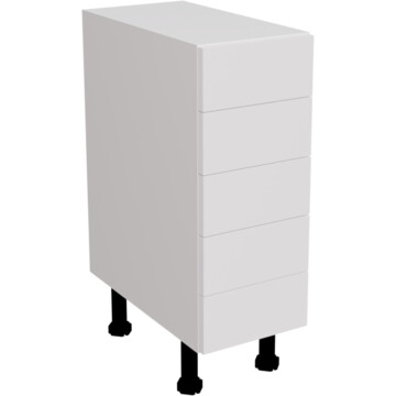 ora matt white 5 drawer unit 300