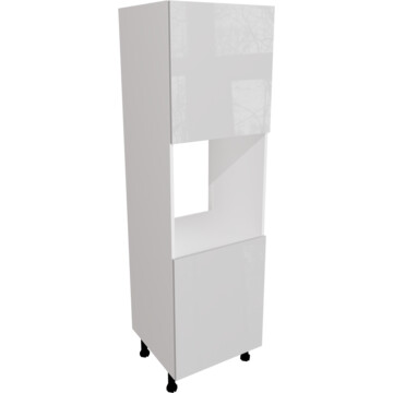 ora gloss light grey single oven unit 600