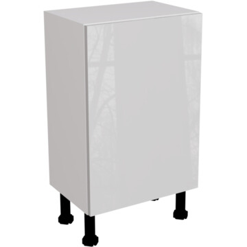 ora gloss light grey slim base unit 500