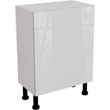 ora gloss light grey slim base unit 600