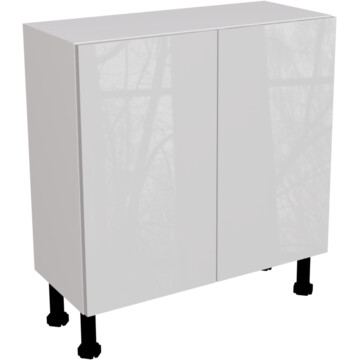 ora gloss light grey slim base unit 800