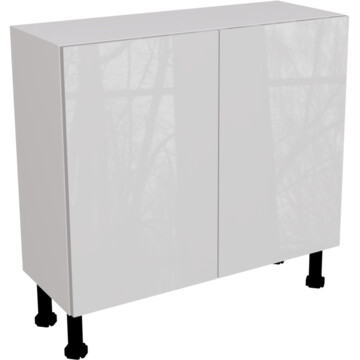 ora gloss light grey slim base unit 900