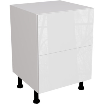 ora gloss white 2 drawer unit 600