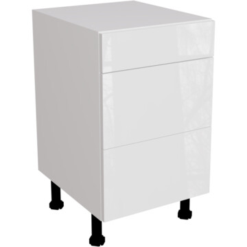 ora gloss white 3 drawer unit 500