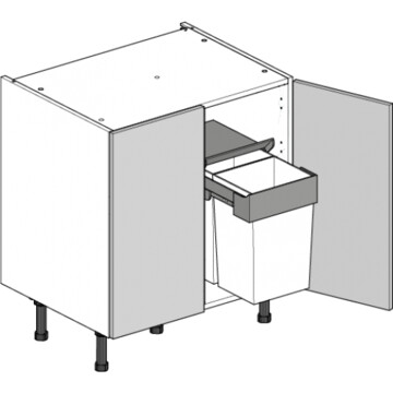 highline double base unit 700 undersink bin
