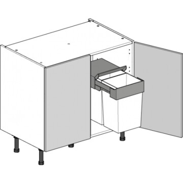 highline double base unit 900 undersink bin