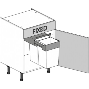 drawerline single base unit 600 dummy drawer undersink bin