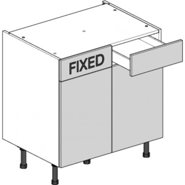 drawerline double base unit 800 dummy drawer right