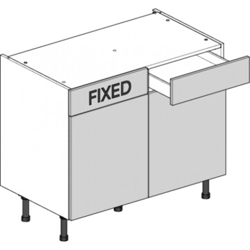 drawerline double base unit 1000 dummy drawer right
