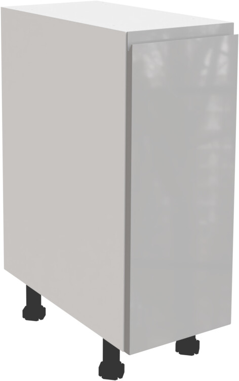 300mm Handleless Gloss Light Grey Kitchen Base Unit from Flat-Pack Kitchens
